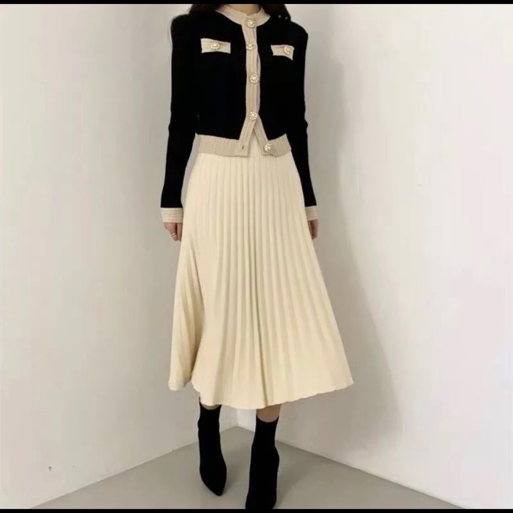 Cardigan + Skirt set